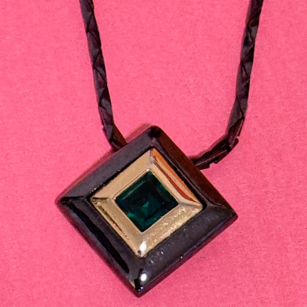 YSL Saint Laurent Black and Gold Geometric Necklace extremely beautiful - Picture 4 of 13